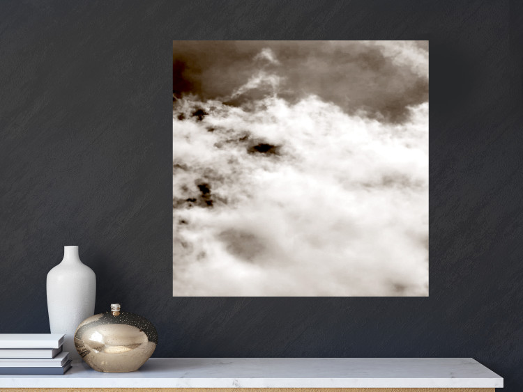 Poster Fleeting Moments - black and white sky landscape overlooking clouds 122685 additionalImage 23