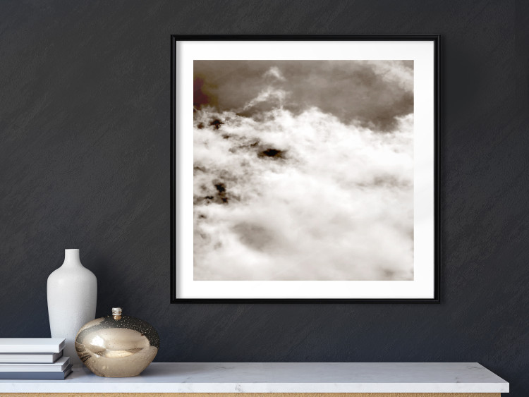 Poster Fleeting Moments - black and white sky landscape overlooking clouds 122685 additionalImage 14