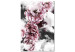 Canvas Print Sacrum Profanum - interpenetrating photos of clouds and pink flowers 122785