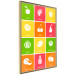 Poster Colorful Fruits - board with colorful squares and fruit graphics 123585 additionalThumb 12