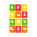 Poster Colorful Fruits - board with colorful squares and fruit graphics 123585 additionalThumb 25