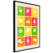 Poster Colorful Fruits - board with colorful squares and fruit graphics 123585 additionalThumb 3