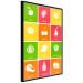 Poster Colorful Fruits - board with colorful squares and fruit graphics 123585 additionalThumb 10