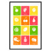 Poster Colorful Fruits - board with colorful squares and fruit graphics 123585 additionalThumb 15