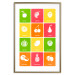 Poster Colorful Fruits - board with colorful squares and fruit graphics 123585 additionalThumb 14