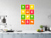 Poster Colorful Fruits - board with colorful squares and fruit graphics 123585 additionalThumb 17