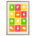 Poster Colorful Fruits - board with colorful squares and fruit graphics 123585 additionalThumb 19