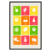 Poster Colorful Fruits - board with colorful squares and fruit graphics 123585 additionalThumb 18