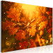 Canvas Autumn oak leaves - photograph of golden leaves in the rays of the sun 123785 additionalThumb 2