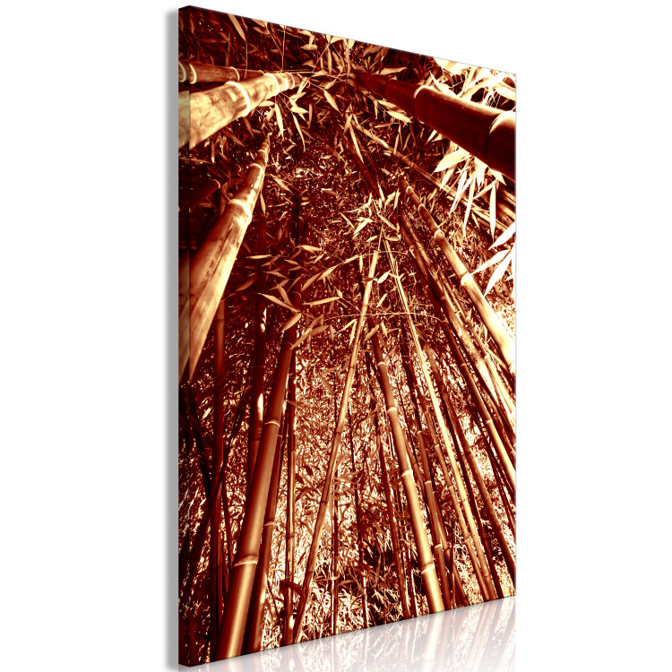 Canvas Print Bamboo forest in sepia - exotic nature photography with trees 123885 additionalImage 2