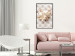 Poster Diamond Lilies - lily flower against white texture with crystals 124485 additionalThumb 3