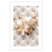 Poster Diamond Lilies - lily flower against white texture with crystals 124485 additionalThumb 19