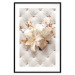 Poster Diamond Lilies - lily flower against white texture with crystals 124485 additionalThumb 15