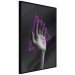 Wall Poster Hand and Triangle - black and white hand with a fancy neon triangle 125085 additionalThumb 12