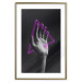 Wall Poster Hand and Triangle - black and white hand with a fancy neon triangle 125085 additionalThumb 14