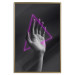 Wall Poster Hand and Triangle - black and white hand with a fancy neon triangle 125085 additionalThumb 26