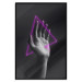 Wall Poster Hand and Triangle - black and white hand with a fancy neon triangle 125085 additionalThumb 20