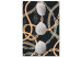 Canvas Print Shells, chains, string - a marine composition on a black background 127385