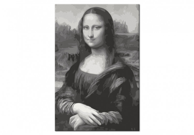 Paint by number Black and White Mona Lisa 127485 additionalImage 6