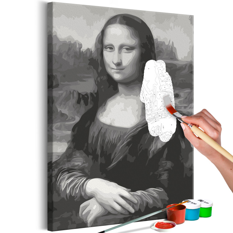 Paint by number Black and White Mona Lisa 127485 additionalImage 3