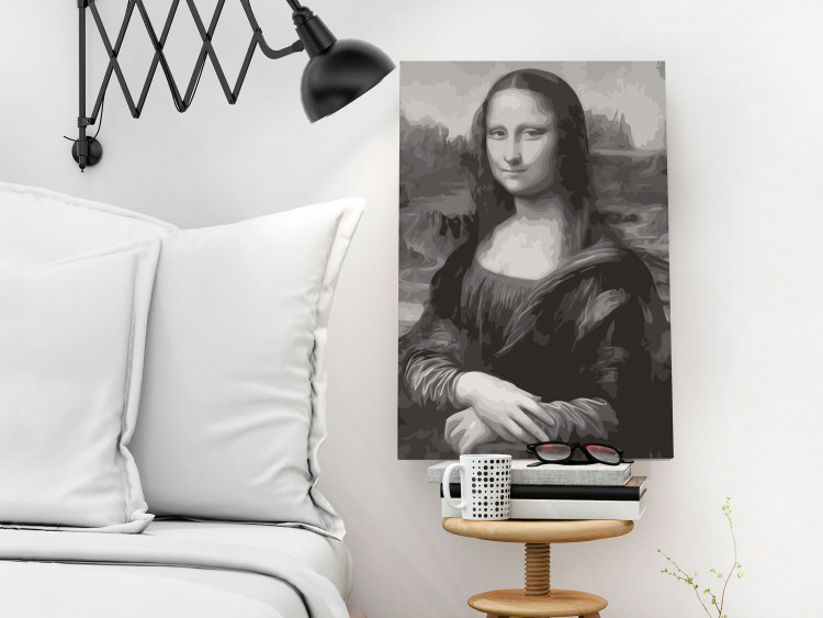 Paint by number Black and White Mona Lisa 127485 additionalImage 2