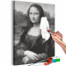 Paint by number Black and White Mona Lisa 127485 additionalThumb 3