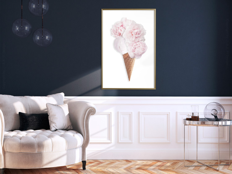 Wall Poster Taste of Flowers - abstract ice cream made of flowers on white background 128085 additionalImage 5