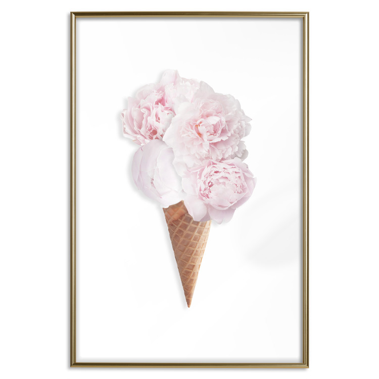 Wall Poster Taste of Flowers - abstract ice cream made of flowers on white background 128085 additionalImage 14