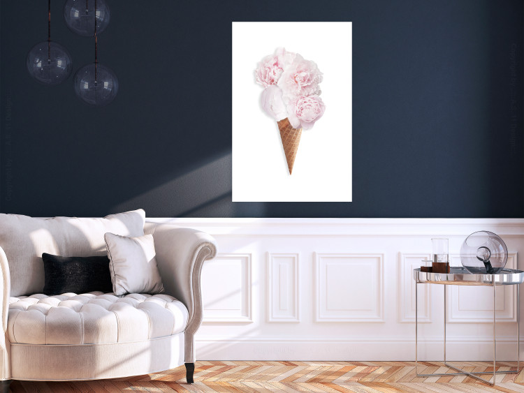 Wall Poster Taste of Flowers - abstract ice cream made of flowers on white background 128085 additionalImage 3