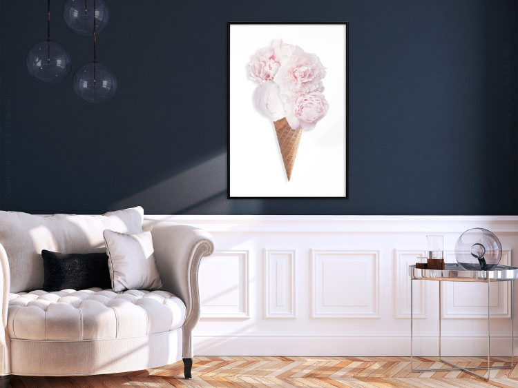 Wall Poster Taste of Flowers - abstract ice cream made of flowers on white background 128085 additionalImage 4