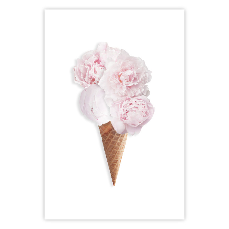 Wall Poster Taste of Flowers - abstract ice cream made of flowers on white background 128085 additionalImage 19