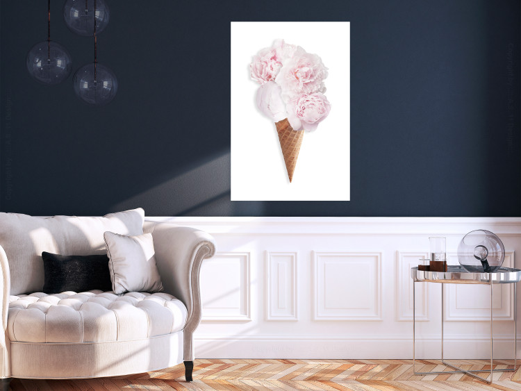 Wall Poster Taste of Flowers - abstract ice cream made of flowers on white background 128085 additionalImage 2