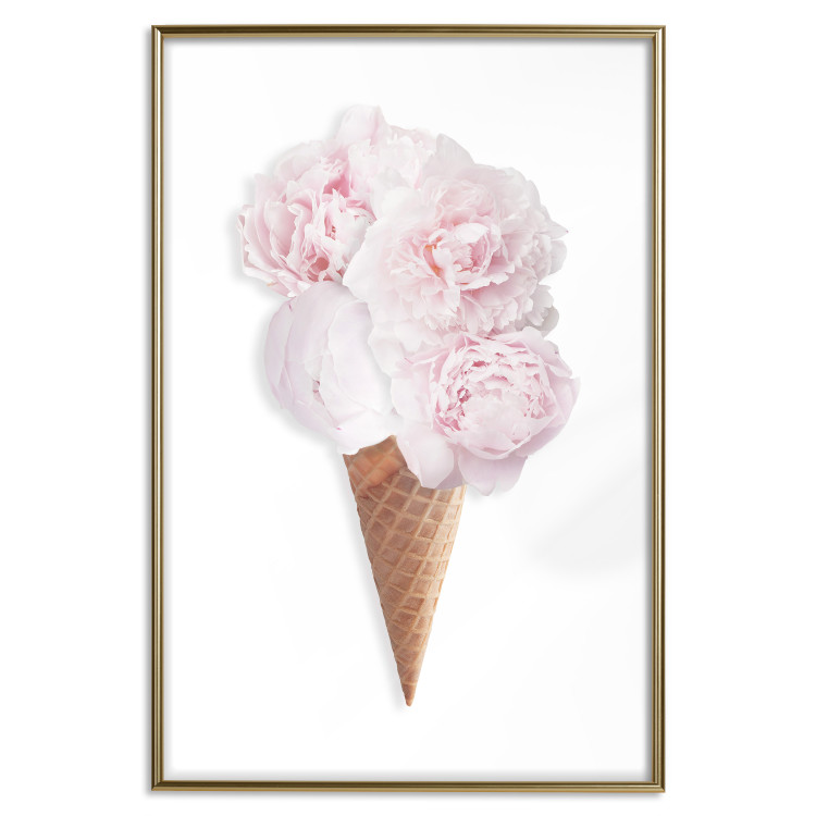 Wall Poster Taste of Flowers - abstract ice cream made of flowers on white background 128085 additionalImage 17