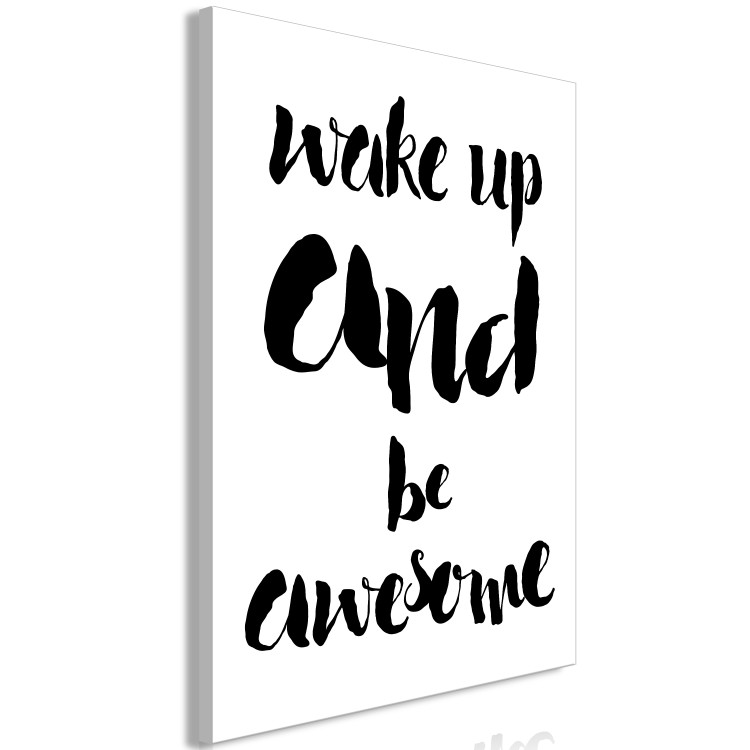 Canvas Wake up and Be Awesome (1-part) vertical - English inscriptions 128985 additionalImage 2