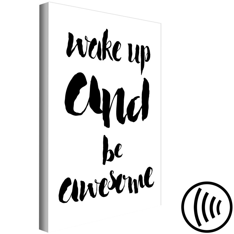Canvas Wake up and Be Awesome (1-part) vertical - English inscriptions 128985 additionalImage 6