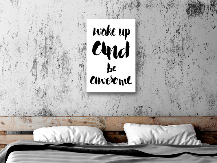 Canvas Wake up and Be Awesome (1-part) vertical - English inscriptions 128985 additionalImage 3