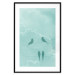 Poster Seagreen Sky - abstract birds against light sky and clouds 129585 additionalThumb 17