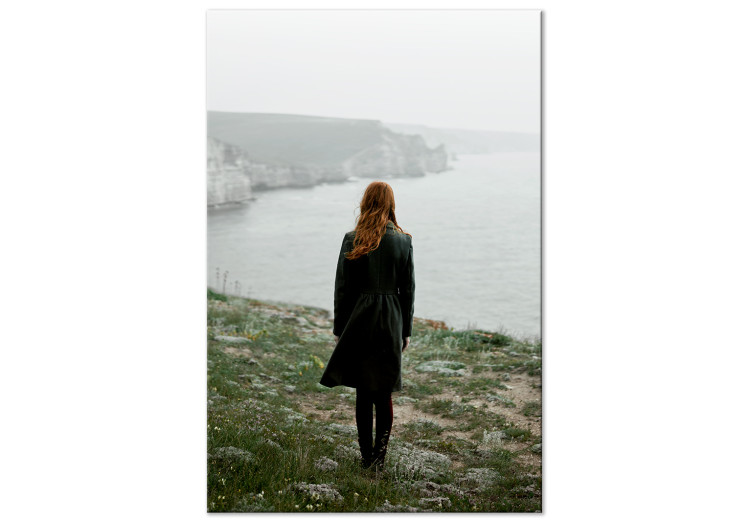Canvas Print What Now? (1-piece) Vertical - landscape of a woman against scenery 130285