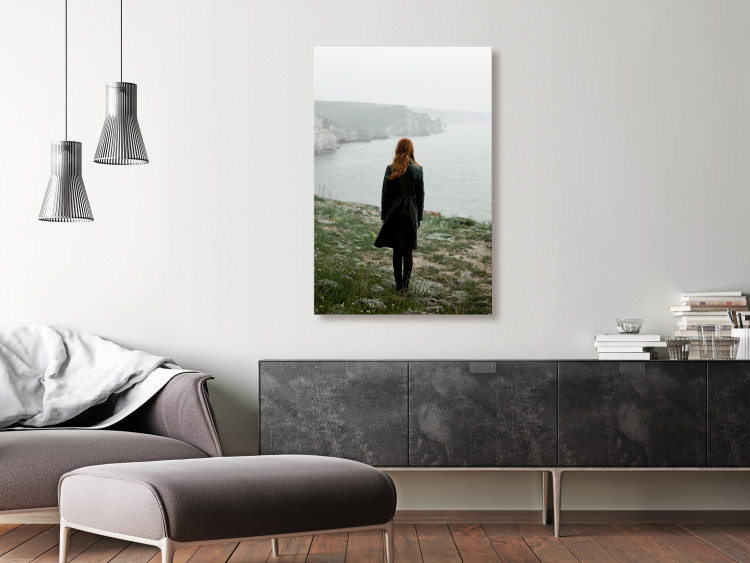 Canvas Print What Now? (1-piece) Vertical - landscape of a woman against scenery 130285 additionalImage 3