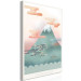 Canvas Art Print Fuji-San - drawing image of Mount Fuji background of the morning sky 134985 additionalThumb 2