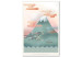 Canvas Art Print Fuji-San - drawing image of Mount Fuji background of the morning sky 134985