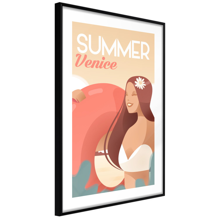 Poster Venetian Beach - summer composition with a woman and English text 135885 additionalImage 5