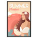 Poster Venetian Beach - summer composition with a woman and English text 135885 additionalThumb 12