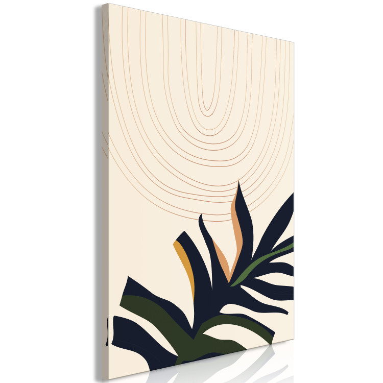 Canvas Print Plant Aura (1-piece) Vertical - abstract leaf in boho style 137485 additionalImage 2
