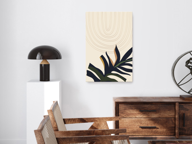 Canvas Print Plant Aura (1-piece) Vertical - abstract leaf in boho style 137485 additionalImage 3