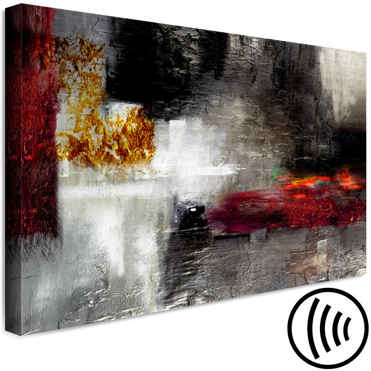 Canvas Art Print Beginning of January (1-piece) Vertical - gray artistic abstraction 137685 additionalImage 6