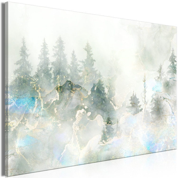 Canvas Art Print Turquoise Accent (1-piece) Wide - forest and mist above tree canopies 138185 additionalImage 2