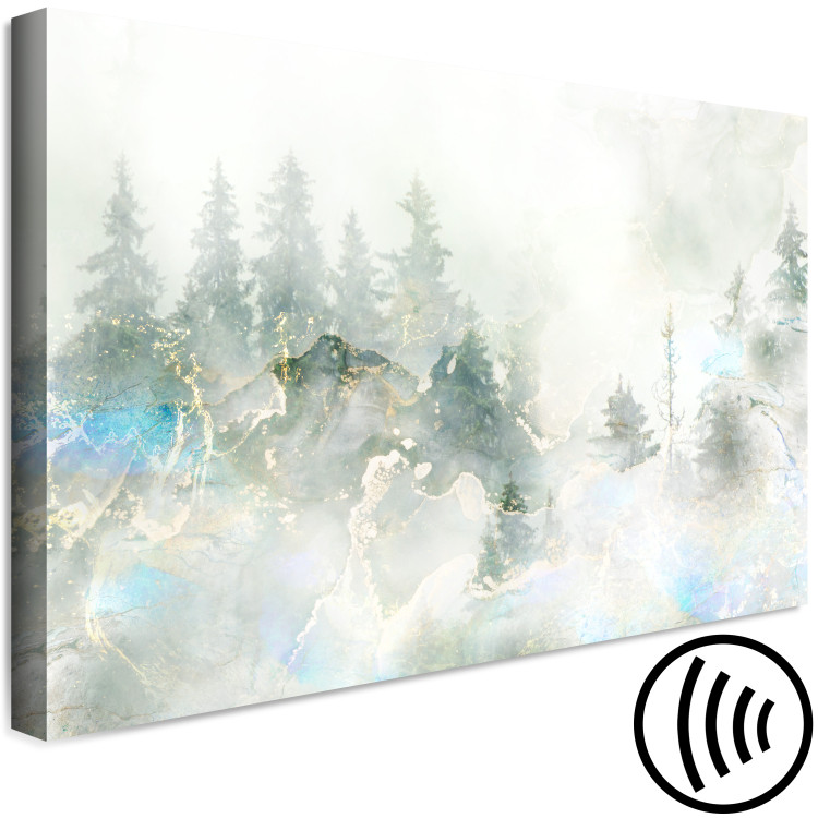 Canvas Art Print Turquoise Accent (1-piece) Wide - forest and mist above tree canopies 138185 additionalImage 6