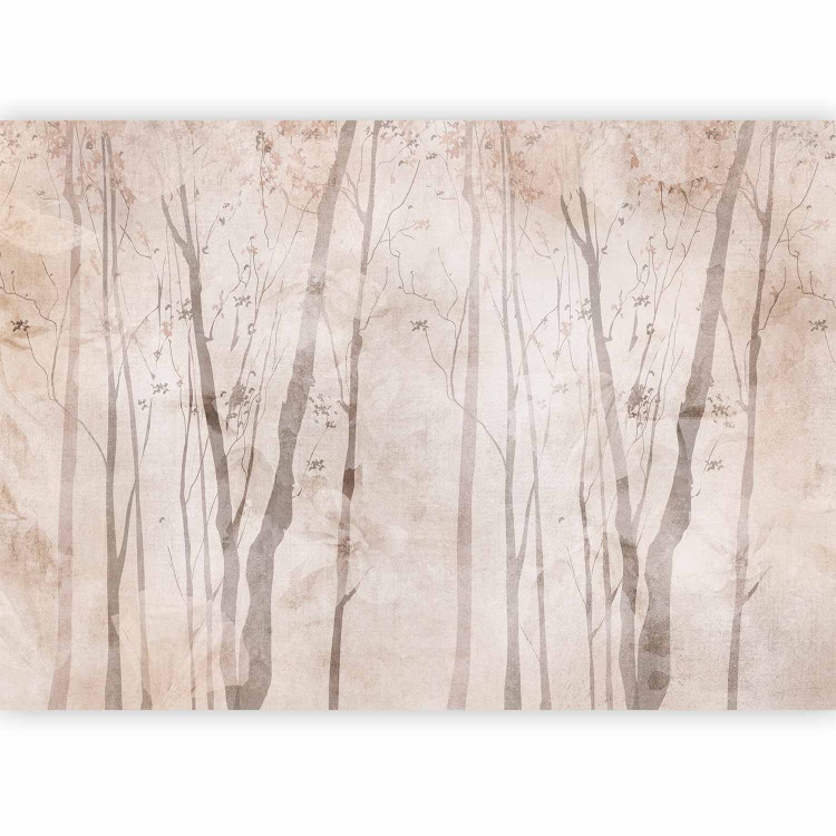 Photo Wallpaper Minimalist beige forest - treescape with subtle patterns 138385 additionalImage 5