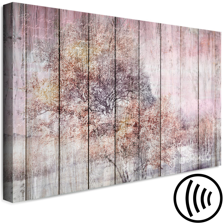 Canvas Drawing on Boards (1-piece) Wide - tree on wood texture 142885 additionalImage 6